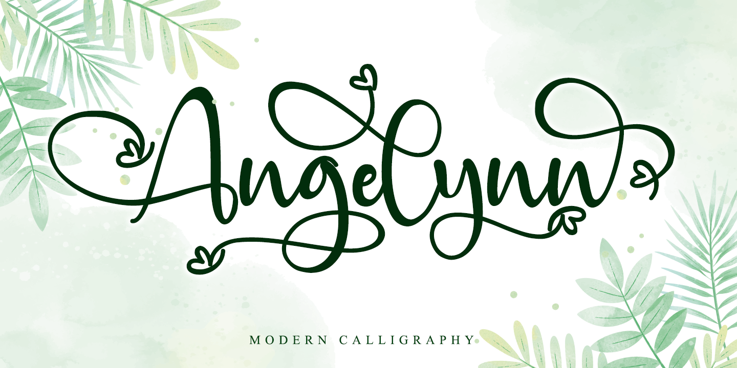 Пример шрифта Angelynn #1